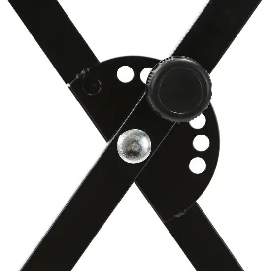 Hamzer Heavy Duty, Single-X Shape Piano Keyboard Stand - Height Adjustable & Portable w/ Non Slip Caps & Durable Locking Straps, Black {6}