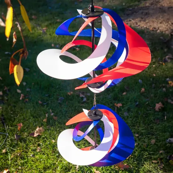 Red, White and Blue Poly Double Vortex Spinner {3}