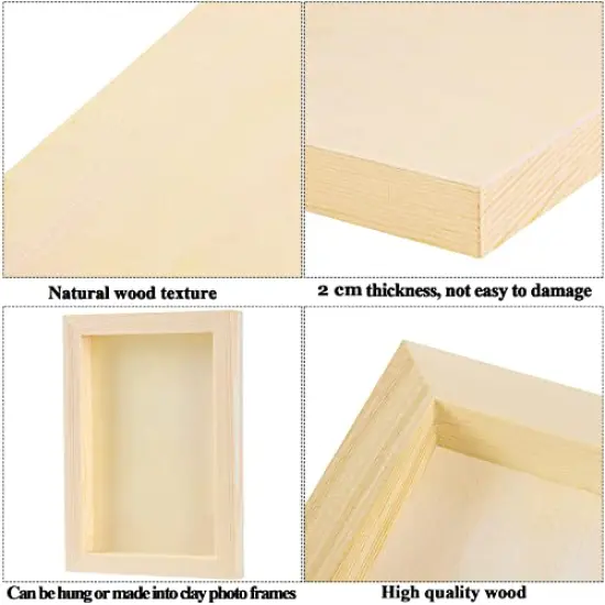 8 Pieces Wood Panels 5 x 7 inch Wooden Canvas Board Unfinished Wooden Panel Boards for Painting, Arts, Pouring Use with Oils, Acrylics {1}