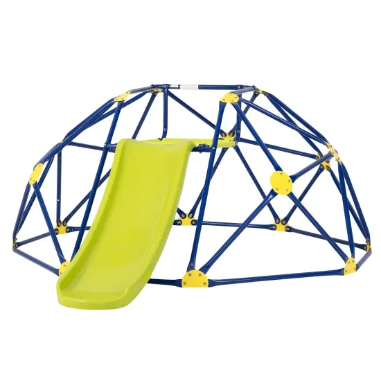 Kids Climbing Dome with Slide and Fabric Cushion for Garden Yard {2}