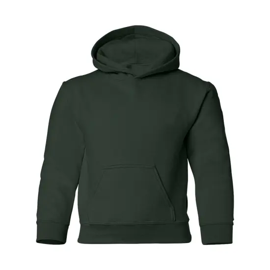 Gildan&reg; Heavy Blend Youth Hooded Long Sleeve Sweatshirt Forest {2}