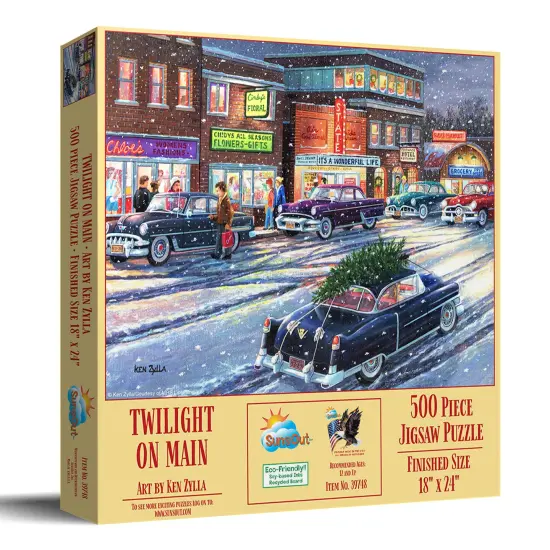 Sunsout Twilight on Main 500 pc Jigsaw Puzzle 39748 {3}