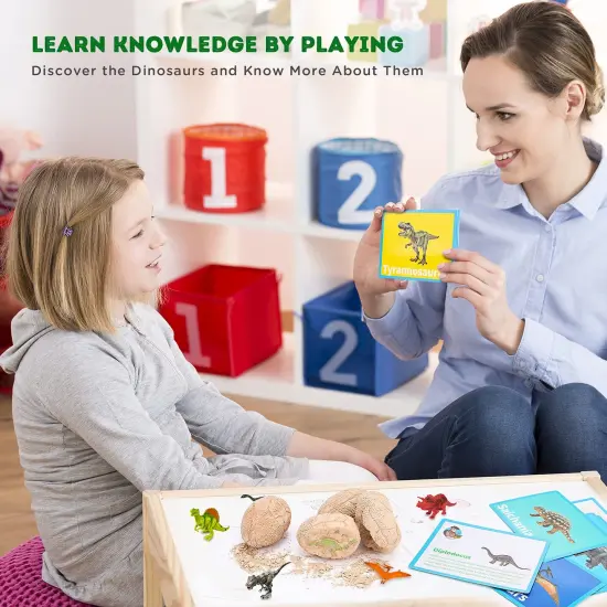 Dig Up Dinosaur Fossil Eggs, Break Open 12 Unique Eggs and Discover 12 Cute Dinosaurs, Easter Digging Toy for 3 4 5 6 7 8 9-12 Year Old Boys Archaeology Science STEM Gift {6}