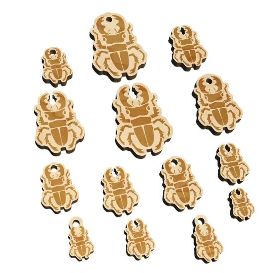 Stag Beetle Mini Wood Shape Charms Jewelry DIY Craft {7}