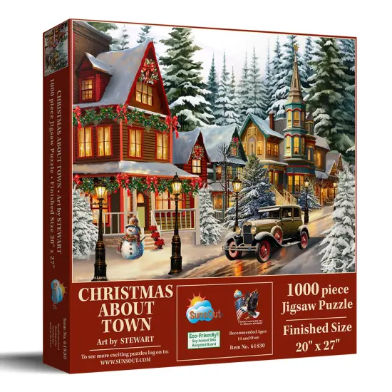 Sunsout Christmas About Town 1000 pc Jigsaw Puzzle 61830 {3}