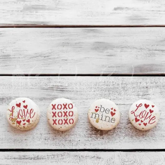 Valentines Round Cookie Stencil 3 Pc Set - 1.5 inch {2}