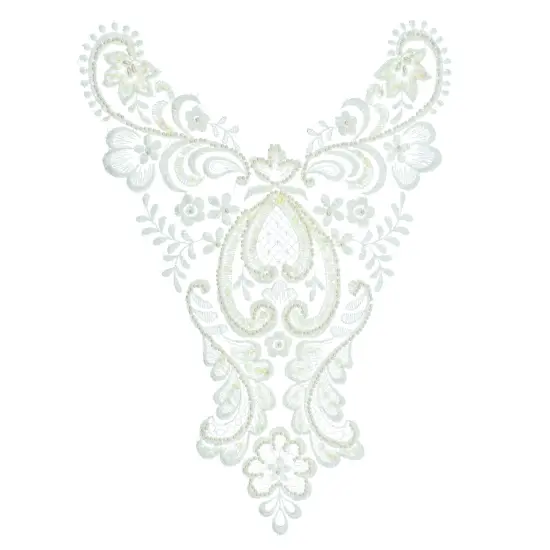 Vintage Flower WithLeaves Bridal Applique/Patch {1}