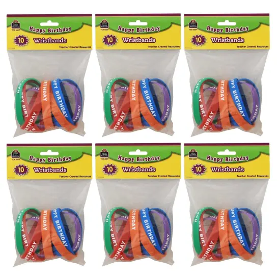 Happy Birthday Wristbands, 10 Per Pack, 6 Packs {1}