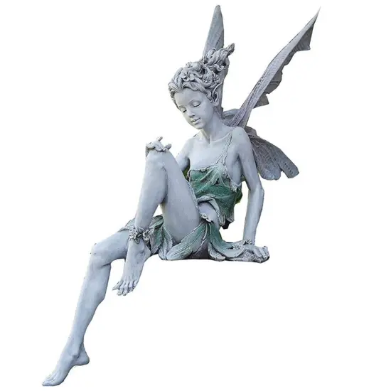 Kitcheniva Miniature Sitting Fairy Elf Statue Garden Yard Craft {1}