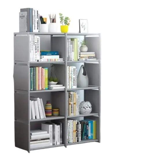 Kitcheniva Bookshelf Cube Storage Organizer DIY Bookcase Gray {5}