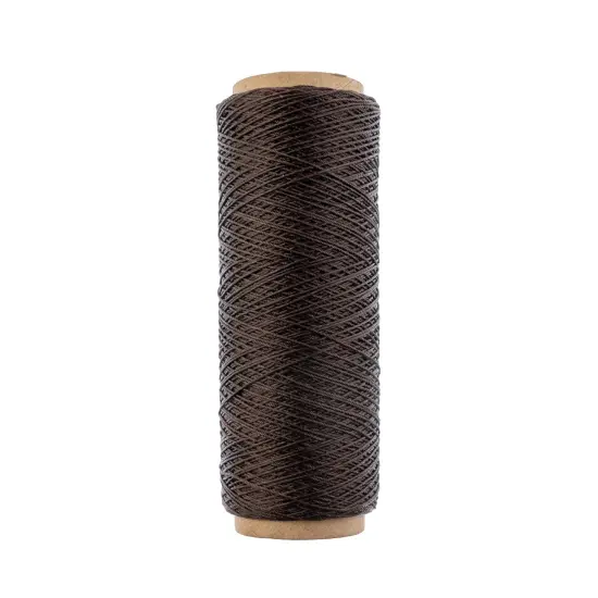 Gudebrod 0.015" Waxed Polyester Thread 500ft | Made In USA Dark Brown {2}