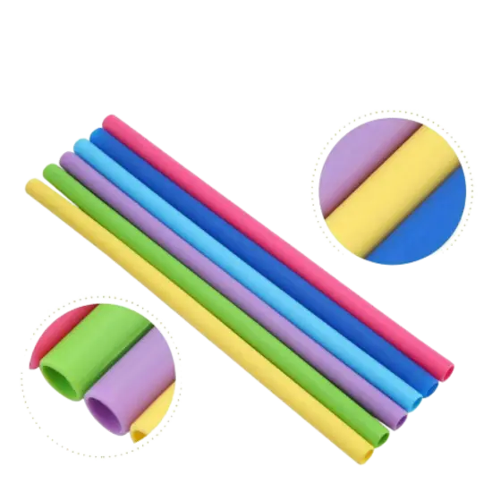 Kitcheniva Reusable Silicone Drinking Straws Straight & Bend {1}