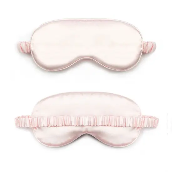 Kitcheniva Smooth Padded Double Sided Satin Travel Sleep Eye Mask Cover Light pink {1}