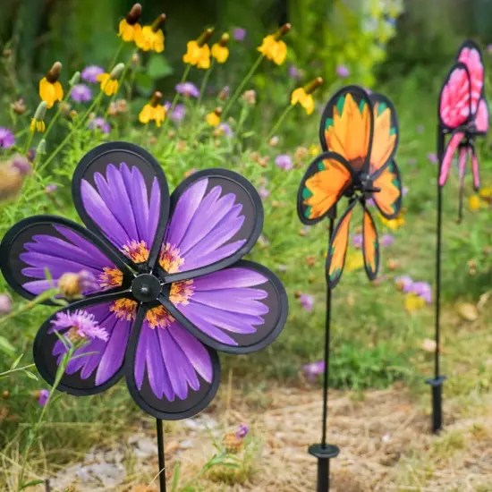 10-inch Realistic Flower Spinner Assortment - 3 Pack {3}