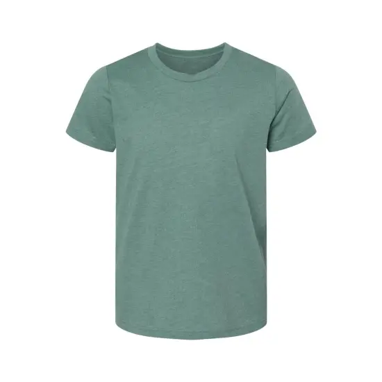 BELLA + CANVAS&reg; Youth CVC Jersey Crew Neck Tee - 3001YCVC Heather dusty blue {1}