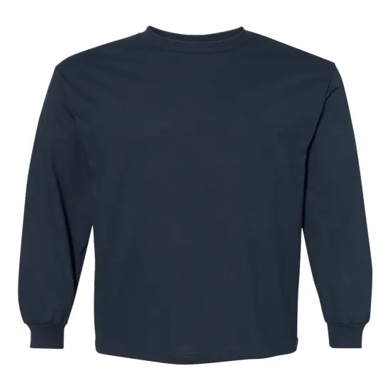 American Apparel&reg; Heavyweight Cotton Crewneck Long Sleeve Tee True navy {6}