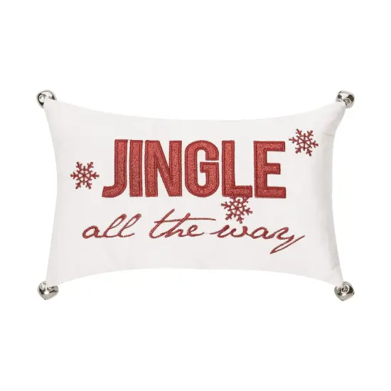 "Jingle All The Way" Mini Christmas Accent Pillow 8" x 12" {1}