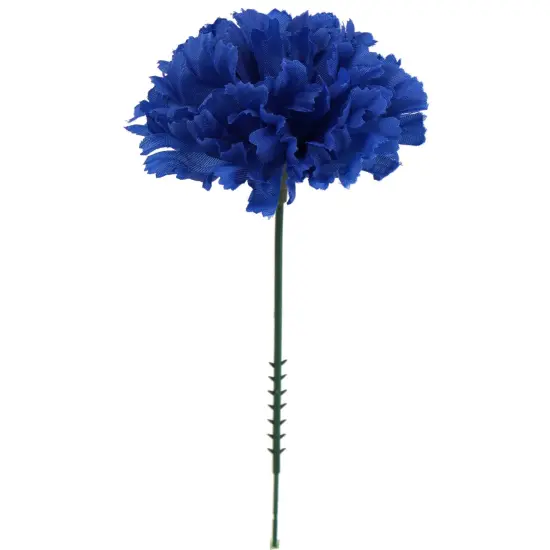 100-Pack: Royal Blue Carnation Picks, 5" Stems, 3.5" Wide, Floral Home by Artificial Flowers {1}