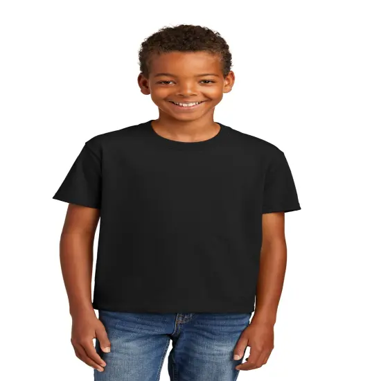 Port & Company&reg; Youth Essential Crew Neck Short Sleeve Tee Jet black {1}