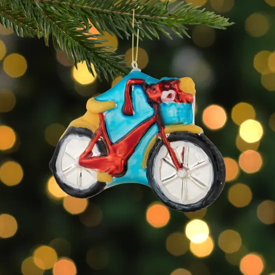 Northlight 5" Red Bicycle Glass Christmas Hanging Ornament {3}