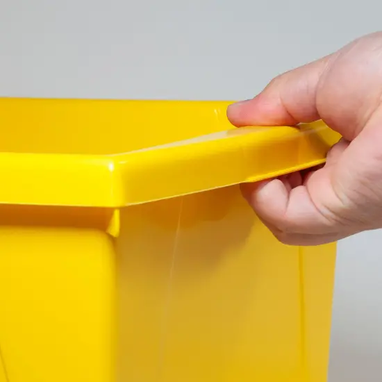4 Gallon Classroom Storage Bin, Yellow, Pack of 3 {3}