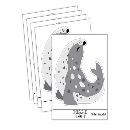 Yoga Seal Stretching Back Waterproof Vinyl Phone Tablet Laptop Water Bottle Sticker Set - 5 Pack {2}