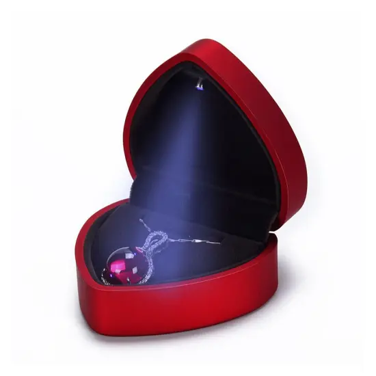 Kitcheniva 1 Pack Diamond Ring Box With LED Light Red {6}
