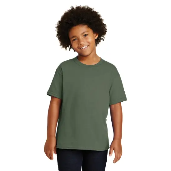 RADYAN&reg; Youth Crew Neck Short Sleeve T-Shirt Military green {1}