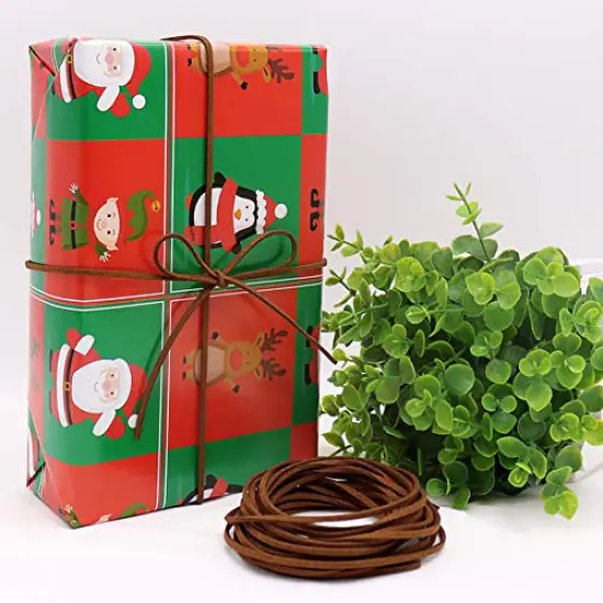 2.6mm Suede Cord, 100 Yards Flat Faux Leather Cord for Jewelry Making, Necklace and Bracelet Making, Dream Catchers and DIY Crafts (Brown) {3}