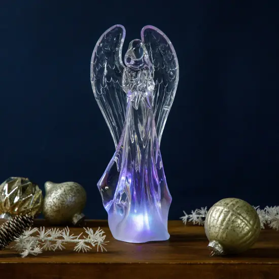 Northlight LED Lighted Color Changing Praying Angel Christmas Figure - 12.25" Clear {3}