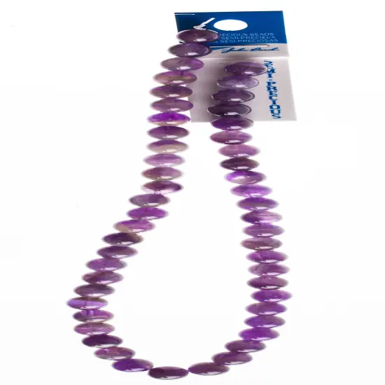 Earth's Jewel Semi-Precious 8mm Dark Amethyst Natural Round Strung Bead {3}