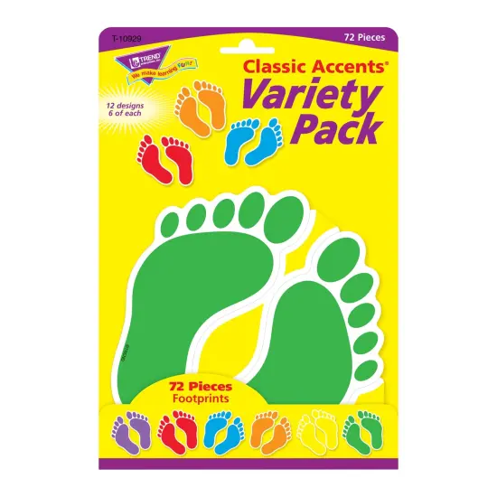 Footprints Classic Accents&reg; Variety Pack, 36 Per Pack, 3 Packs {3}