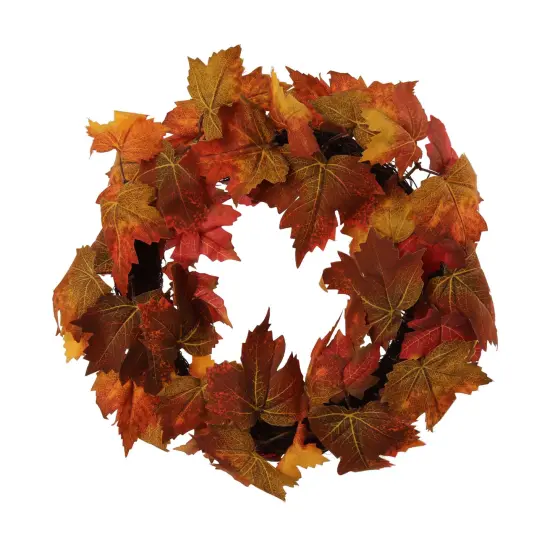 16" Multi-Colored Maple Leaf Wreath by Floral Home&reg;, Floral Home by Artificial Flowers {1}