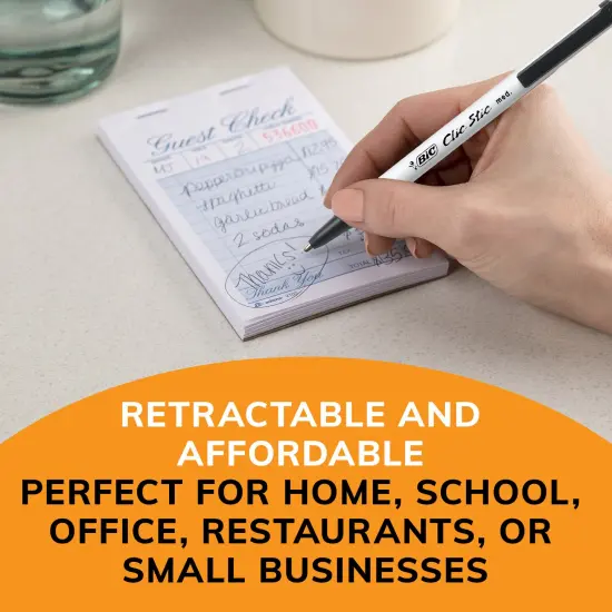 BIC Clic Stic Retractable Ball Pen, Versatile Medium Point (1.0mm), Black, 60 Count, Great for Offices and Schools {6}