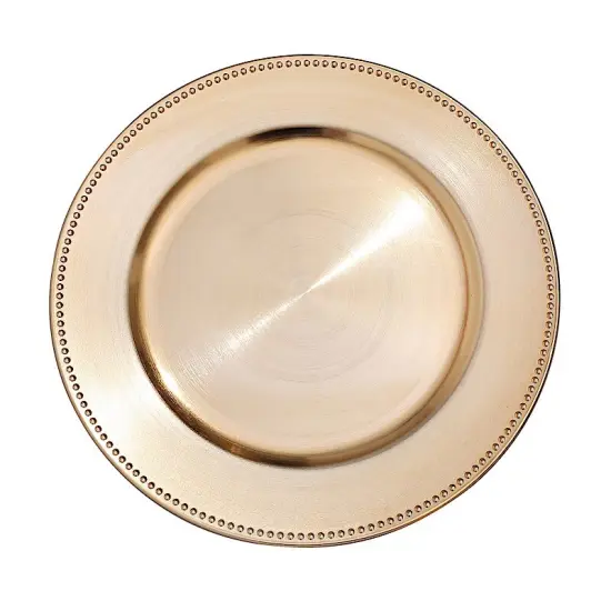 6 pcs of 13inch Charger Plates for Table Decor Gold {2}