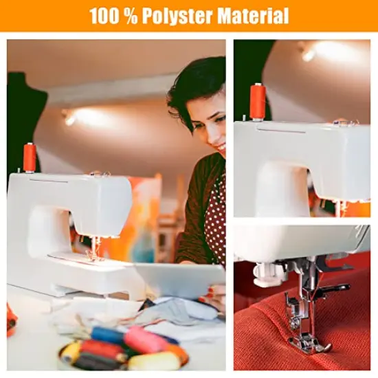 72 Pieces Bobbins Sewing Thread Kits, 437 Yards Per Thread Spools, Prewound Bobbin with Case 36 Colors Sewing Supplies for Hand & Machine Sewing, Emergency and Travel, DIY and Home {3}