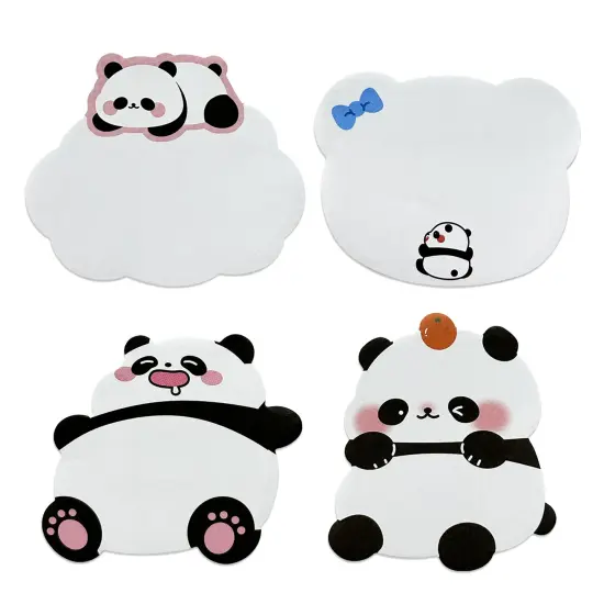 Wrapables Cute Panda Sticky Notes, Adhesive Memo Notepads for Home, Office, Work (Set of 8) {1}