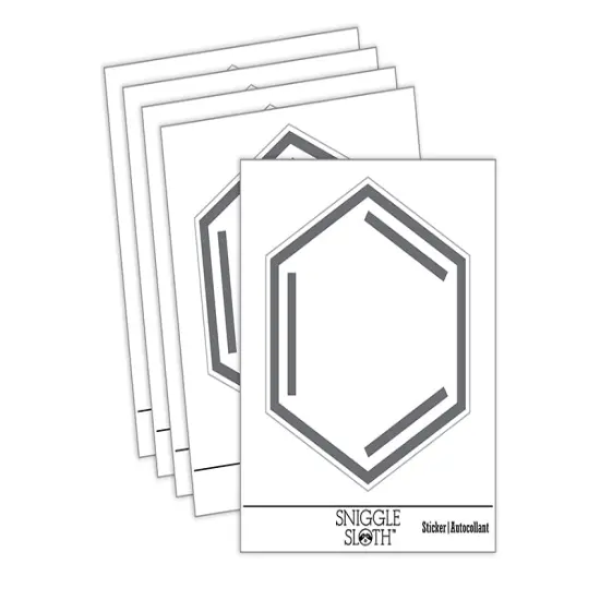 Benzene Ring for Organic Chemistry Science Waterproof Vinyl Phone Tablet Laptop Water Bottle Sticker Set - 5 Pack {1}