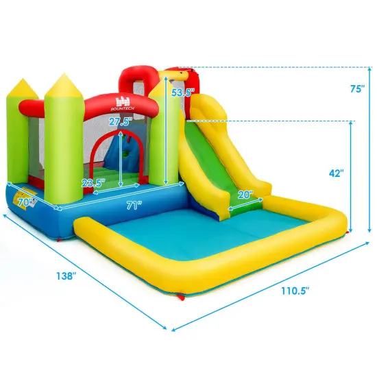 Outdoor Inflatable Bounce House with 480 W Blower {4}
