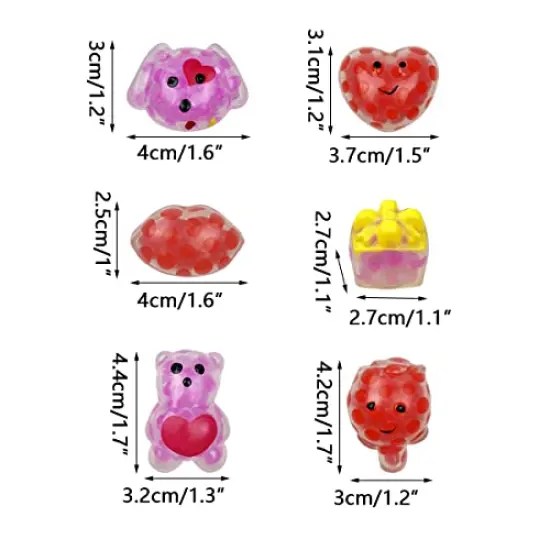 24 Pieces Valentines Day Mini Stress Balls Squishies Stress Relief Toys for Kids School Class Classroom Valentines Day Cards Gifts Prizes Party Favors {3}