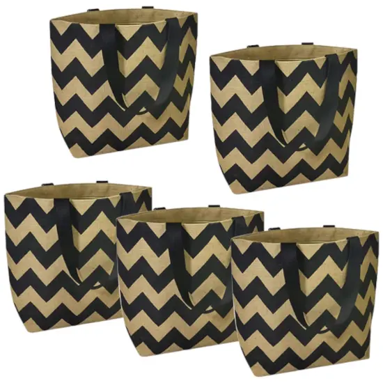 Pack of 50 Linwood Bold Chevron Stripe Jute Tote Bag Quilting Essential {1}