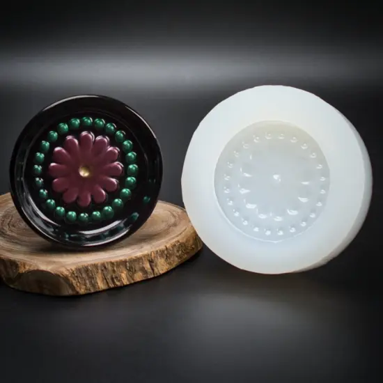 Handmade Flower Mini Ring Dish Silicone Mold {1}