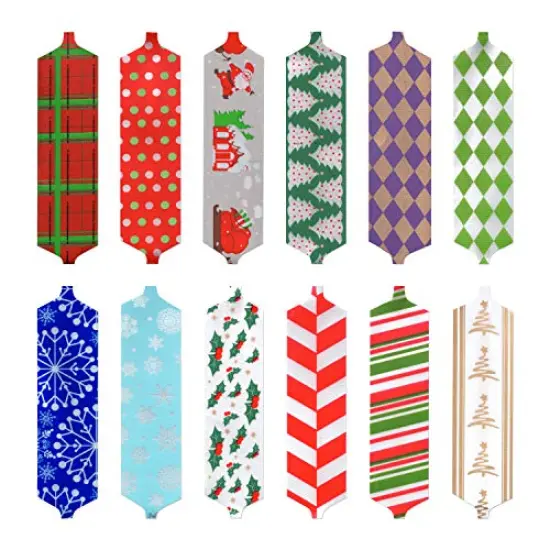 JOYIN 24 Christmas Gift Wrap Ribbon Pull Bows 5", Easy and Fast Gift Wrapping Accessory for Christmas Bows Baskets Wine Bottles Gifts Decoration, Gift Wrapping, Present Decor {6}