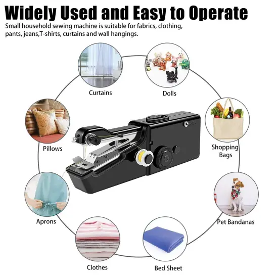 DIY Mini Electric Sewing Machine - Portable Handheld Cordless {5}