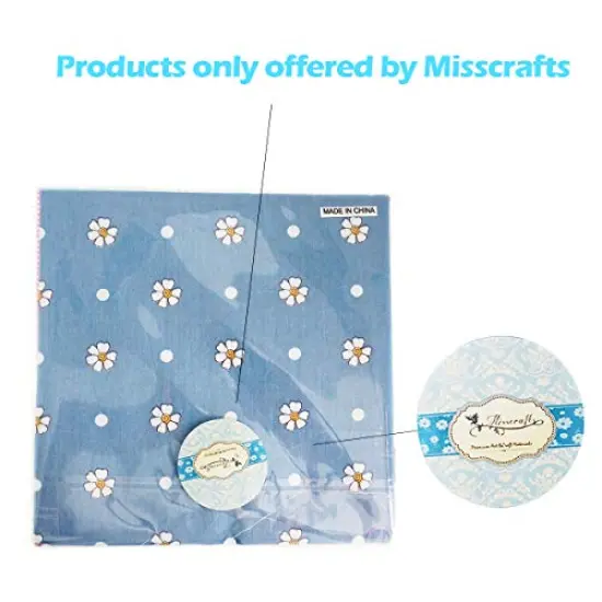 25 Piece Quilting Fabric, Misscrafts 8" x 8" (20cm x 20cm) Cotton Craft Fabric Bundle Patchwork Pre-Cut Quilt Squares for DIY Sewing Scrapbooking Quilting Dot Pattern {4}