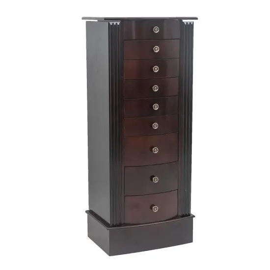 Wood Jewelry Cabinet Armoire Box Storage Chest Stand Organizer. {3}