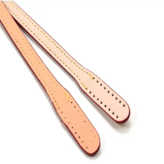 22.8" byhands Genuine Leather Narrow Style Shoulder Bag Straps, Purse Handles, Ivory (40-5815) {3}