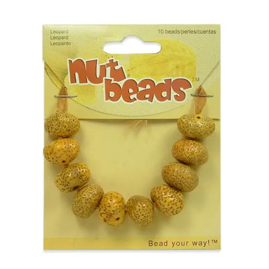 6 Packs of Leopard Nut Beads - 10 Pieces {1}