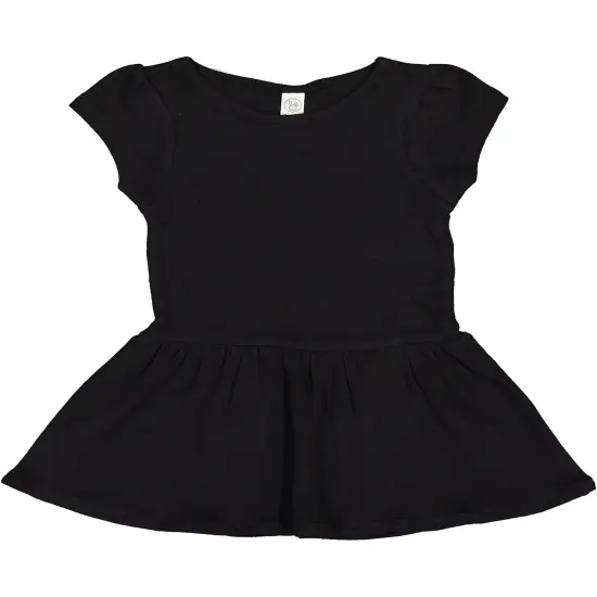 Baby Cotton Rib Dress, Various Sizes by Rabbit Skins&reg; Black {1}