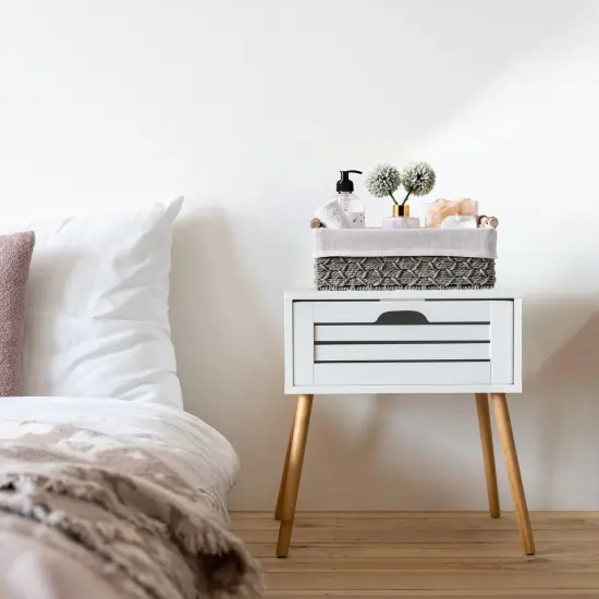 Sorbus Macrame Boho Storage Baskets - 2 Pack Gray {4}